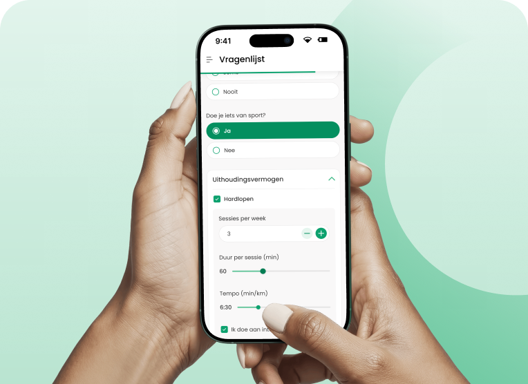 Stap 2: Beantwoord vragen over je levensstijl